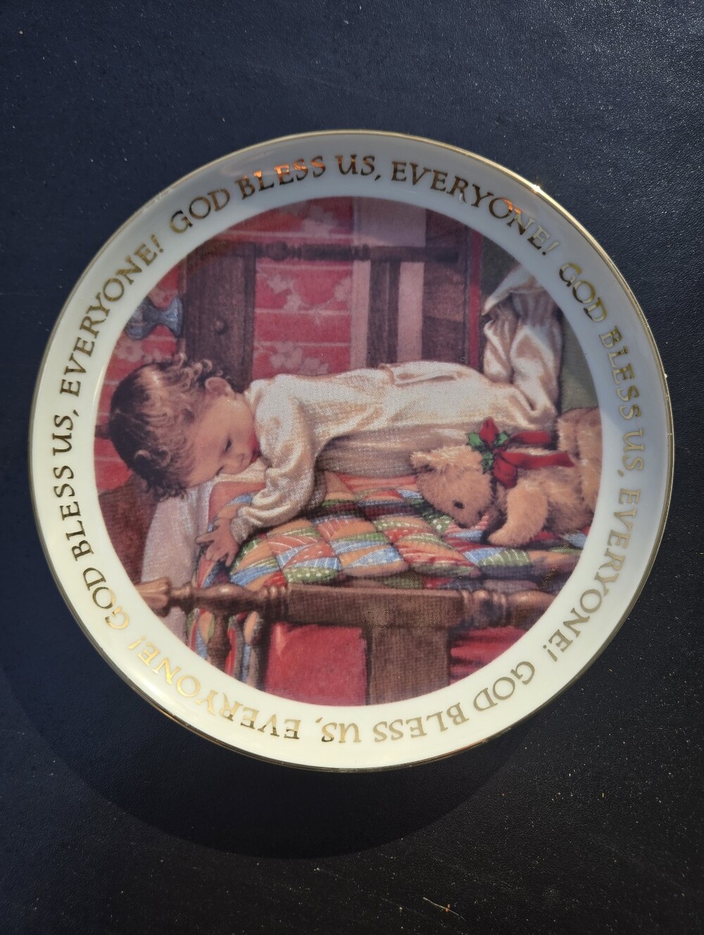 American Greetings Christmas Blessings White Porcelain Keepsake Plate